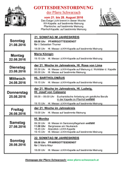 gottesdienstordnung