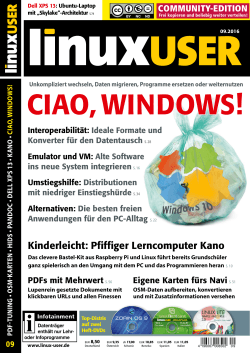 Leseprobe zum Titel: LinuxUser (9/2016)