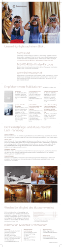 Programm Lechmuseum 2016