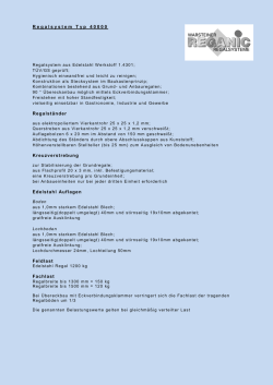 Edelstahl-Regalsystem 40000 (Datenblatt)