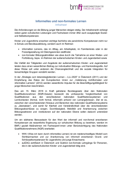 Informelles und non-formales Lernen