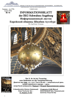 INFORMATIONSBLATT der IKG Schwaben
