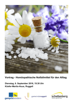 Hom&ouml;opathische Notfallmittel f&uuml;r den Alltag