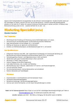 Marketing Specialist(m/w)
