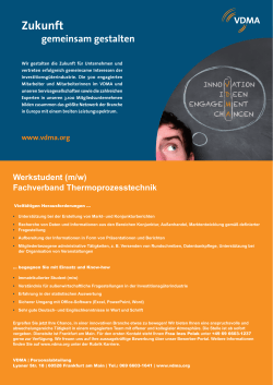 Werkstudent Fachverband T
