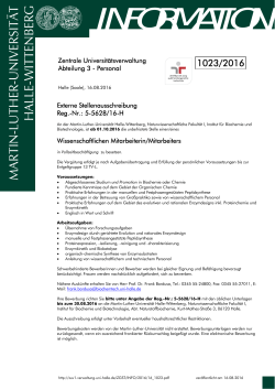 information - Zentrale Universit&auml;tsverwaltung - Martin