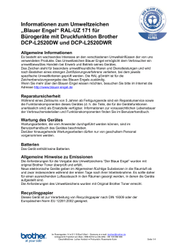 Blauer Engel Nutzerinformationen DCP-L2520DW (0