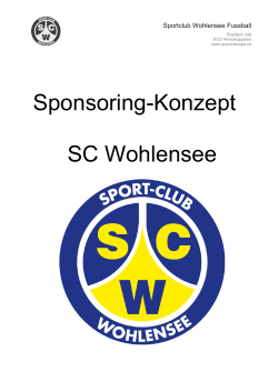Sponsoring-Konzept SC Wohlensee