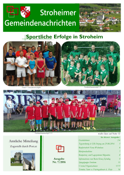 Sportliche Erfolge in Stroheim