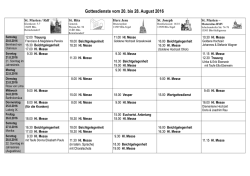 Gottesdienstordnung - Jahreskreis 20