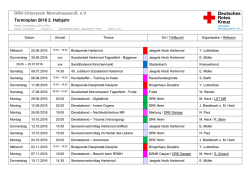 DRK-Ortsverein Mornshausen/S. e.V. Terminplan 2016 2. Halbjahr