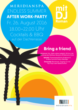 After Work-Party am 26.8.