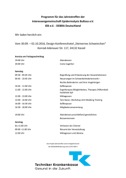 Programm - DEBRA Deutschland