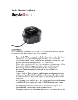 Spyder5 Benutzerhandbuch