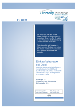 Programm und Anmeldung - Die Fahrzeug-Initiative Rheinland