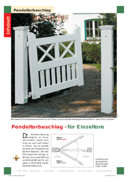 Pendeltorbeschlag