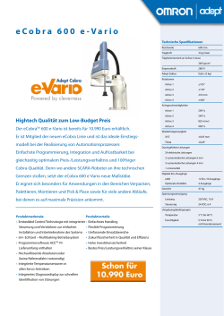 eCobra 600 e-Vario - Adept Technology GmbH