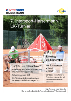 7. Intersport-Haisermann LK-Turnier