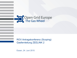 ROV Antragskonferenz (Scoping) Gasfernleitung ZEELINK 2