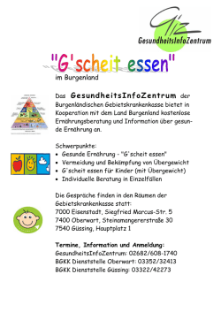 G&acute;scheit essen - Burgenl&auml;ndische Gebietskrankenkasse