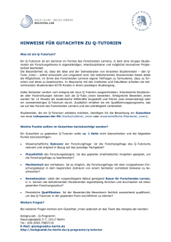 Hinweise zum Verfassen des Gutachtens - Hu