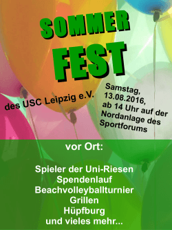 Flyer Sommerfest 2016