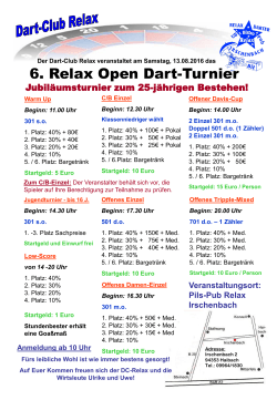 6. Relax Open Dart-Turnier