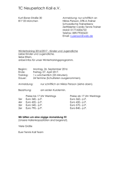 Jugendtraining Winter 2016/17