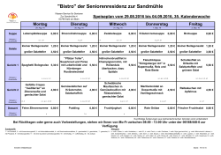 Speisenplan vom 29.08. - Seniorenresidenz "Zur Sandmühle"