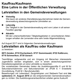 Kauffrau/Kaufmann Eine Lehre in der Öffentlichen Verwaltung