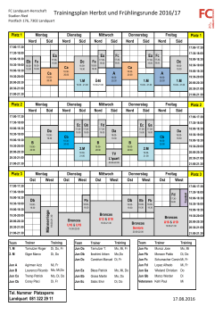 Trainingsplan Herbst 2016 - FC Landquart