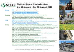 Wochenprogramm Steyr (KW 34)