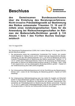 Beschlusstext (30,8 kB, PDF) - Gemeinsamer Bundesausschuss