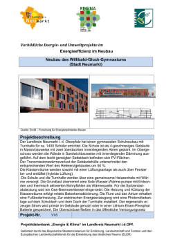 Neumarkt Willibald Gluck Gymnasium Neubau