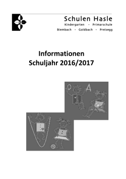Informationen Schuljahr 2016/2017