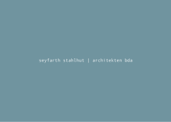 Broschüre - seyfarth stahlhut | architekten bda