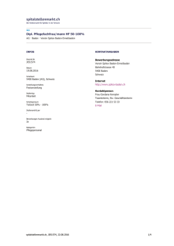 Dipl. Pflegefachfrau/mann HF 50-100%