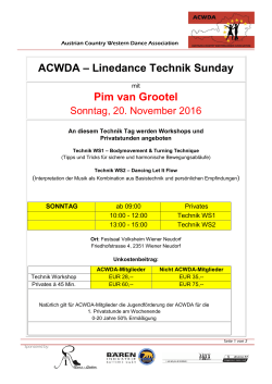 ACWDA Linedance Technik Sunday
