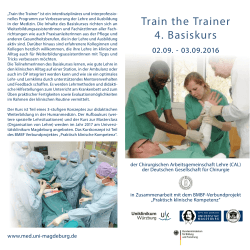 Train the Trainer 4. Basiskurs