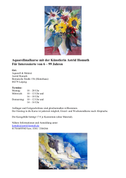 Aquarellmalkurse