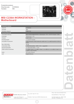 MSI C236A WORKSTATION - Motherboard