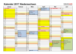 Jahresplan für 2017