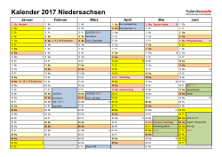 Jahresplan f&uuml;r 2017