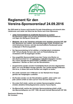 Reglement - Sportverein Rümlang