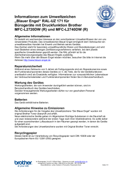Blauer Engel Nutzerinformationen MFC-L2720DW (0