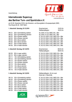 Internationaler Supercup des Berliner Turn