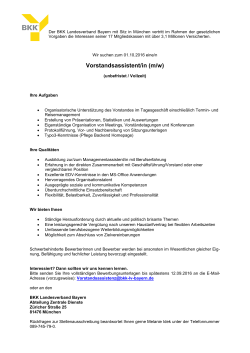 Vorstandsassistent/in (m/w)