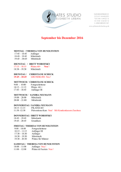 Info  - Pilates Studio Elisabeth Urban