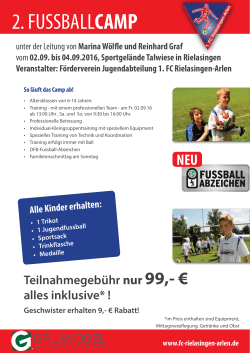 Fussballcamp 2016 - 1. FC Rielasingen