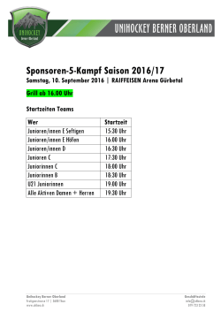 Sponsoren-5-Kampf Saison 2016/17